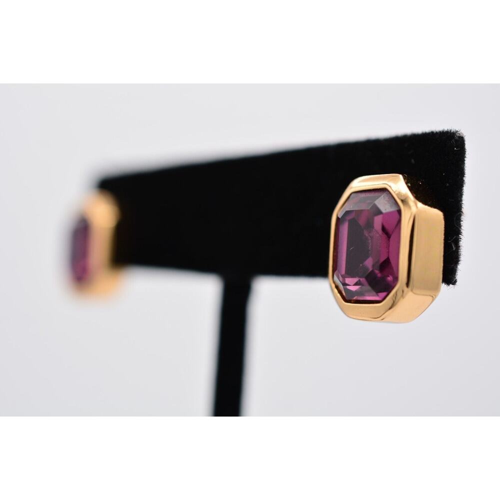 Dior Gold and Purple Earrings - Picture 2 of 12